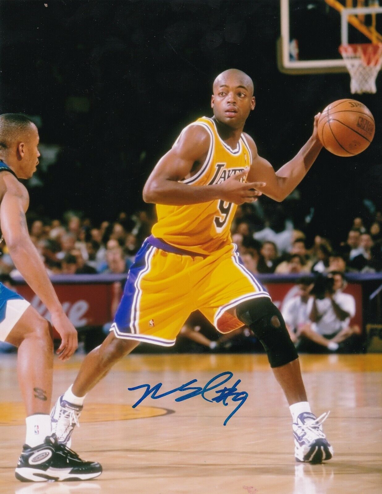 NICK VAN EXEL LOS ANGELES LAKERS ACTION SIGNED 8x10