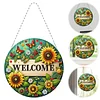Welcome Sunflower Double Sided - 5D DIY Pendant