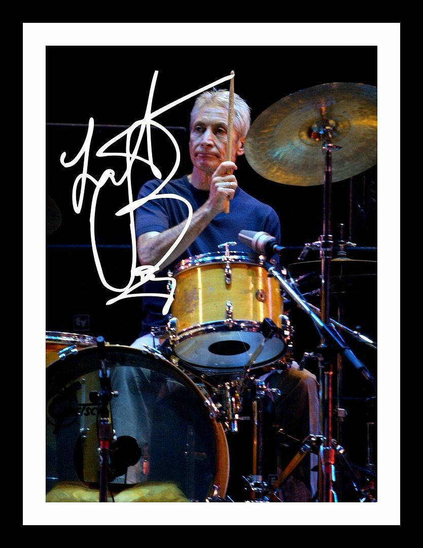 Charlie Watts - The Rolling Stones Autograph Signed & Framed Photo Poster painting