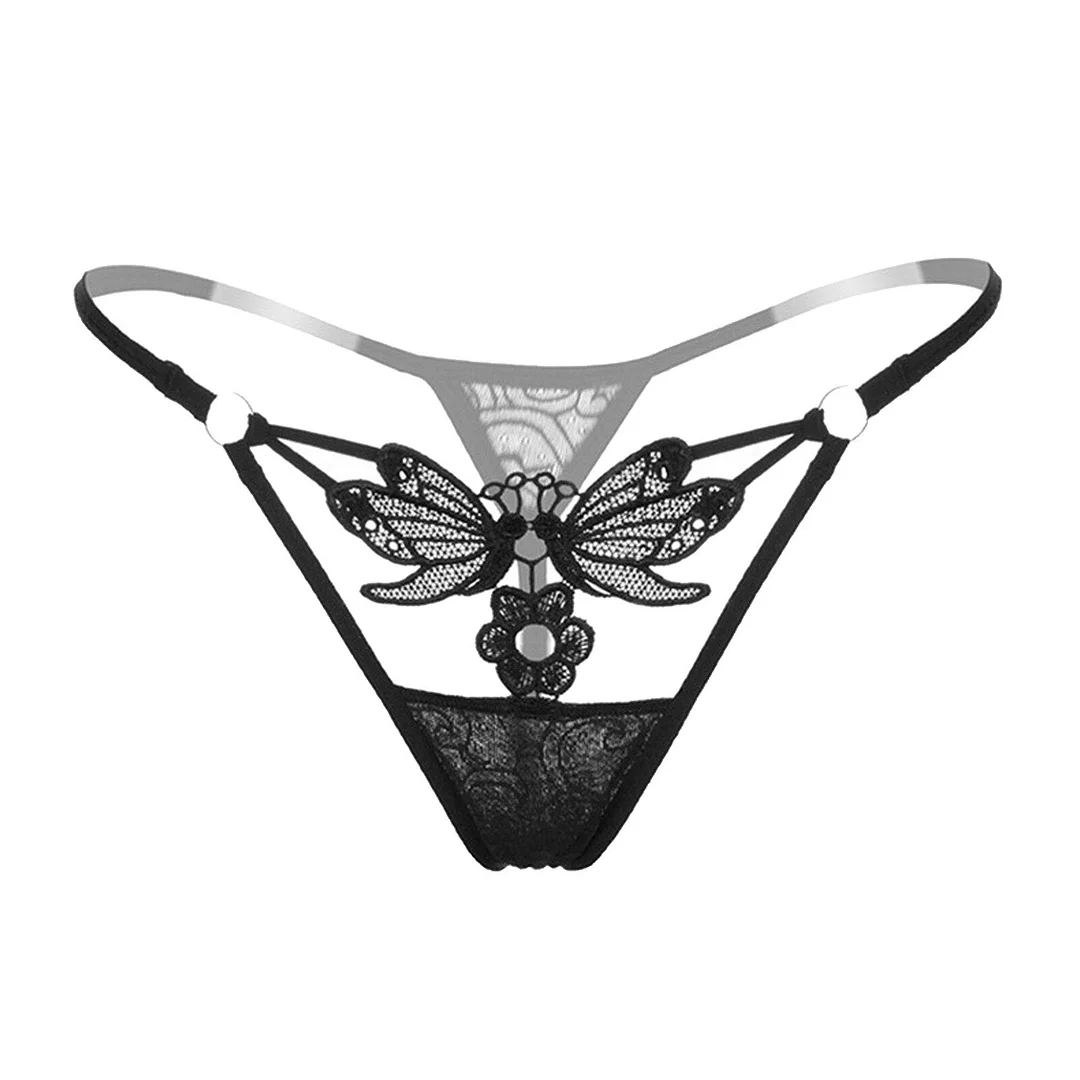 Sexy Panties Women Fashion Tassel Hollow Out Lace Underwear Thong Ladies Pearl Briefs Temptation Sexy Lingerie Multi-color Hot