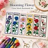 6Pcs Rose-DIY Stamped Cross Stitch Bookmark 47x28cm (Single-Sided) tapestrymarket