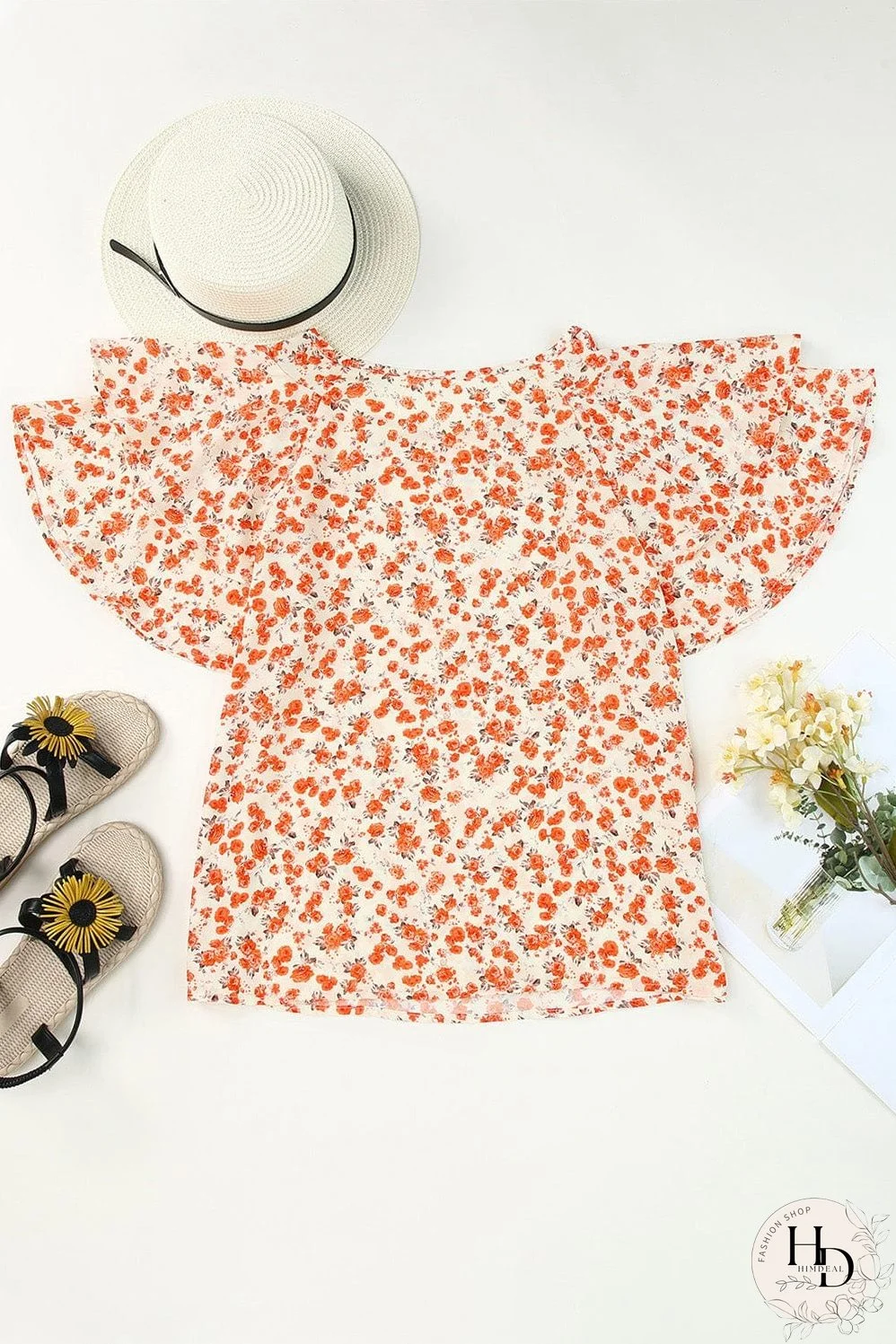 Rustic Floral Blouse