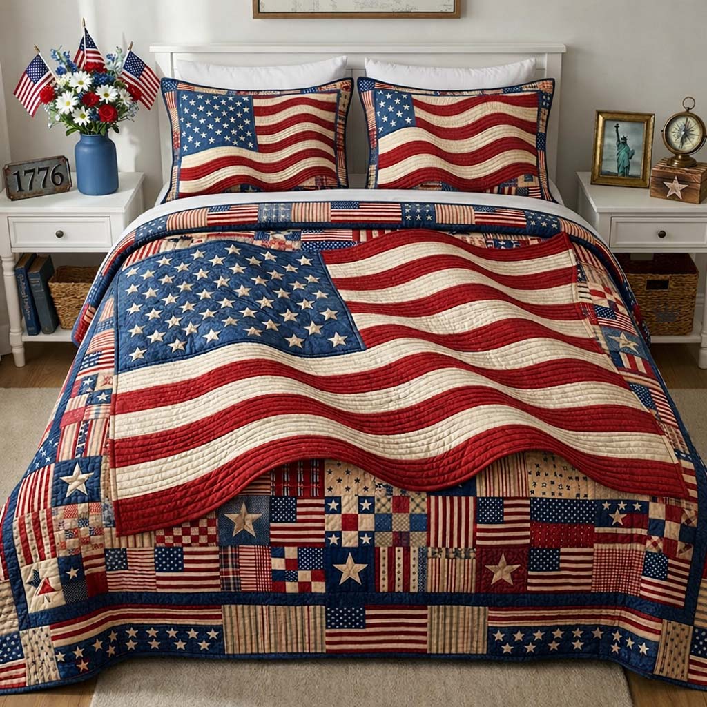 Liberty Ember 3-Piece Quilted Bedding Set GFTOTG3459