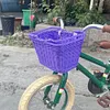 Bike Front Basket with Handles Cute Square Bicycle Basket for Kids Adult Bikes