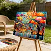 Umbrella Town-Framed oil painting by numbers 40*30CM