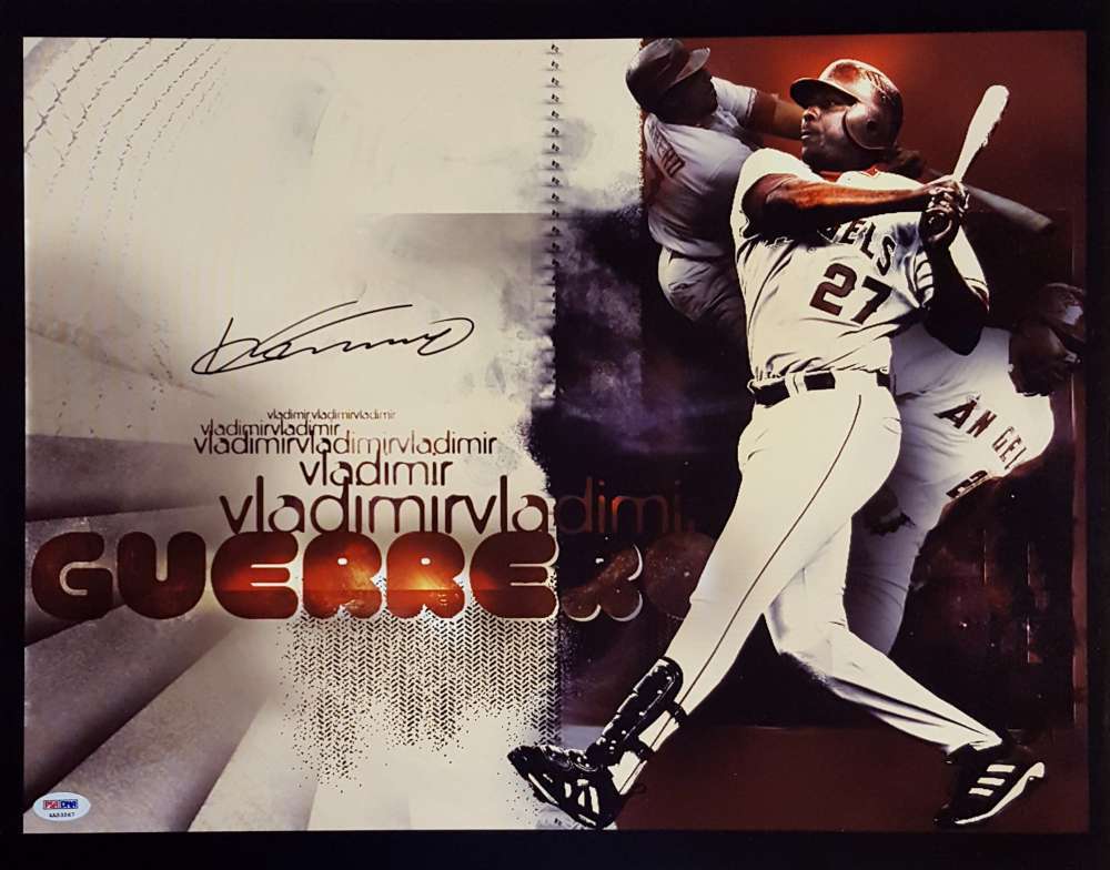 Vladimir Guerrero Signed 16x20 Photo Poster painting PSA/DNA 4A53567 Auto Autograph Angels