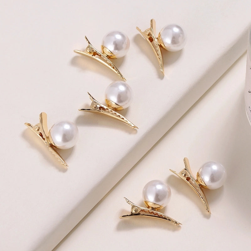 Sweet Solid Color Metal Plating Hair Clip