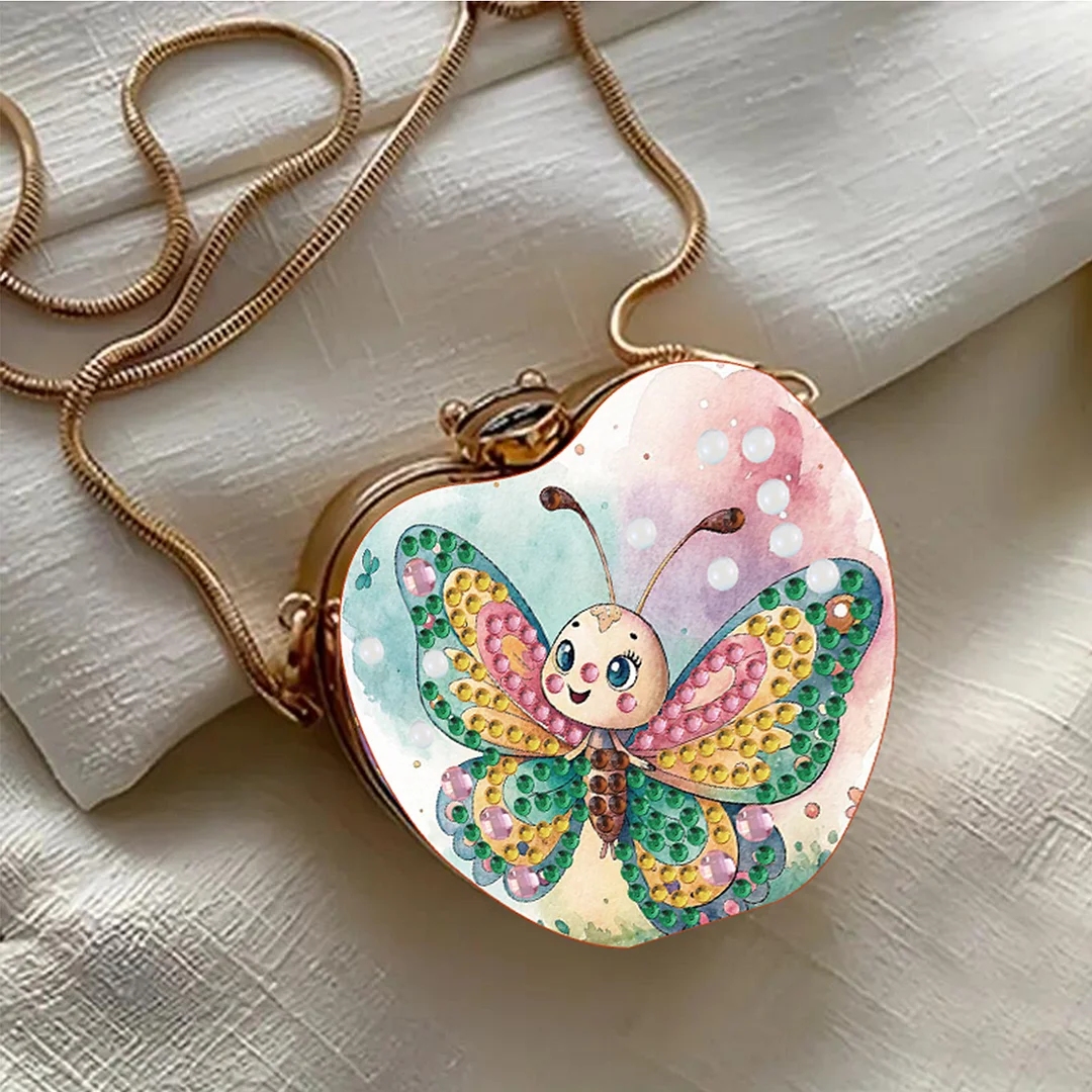 Butterfly DIY Acrylic Love Art Diamond Painting Coin Purse with Chain for Women