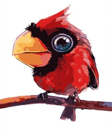 

Red Parrot – Paint By Numbers - 40*50CM, 501 Original