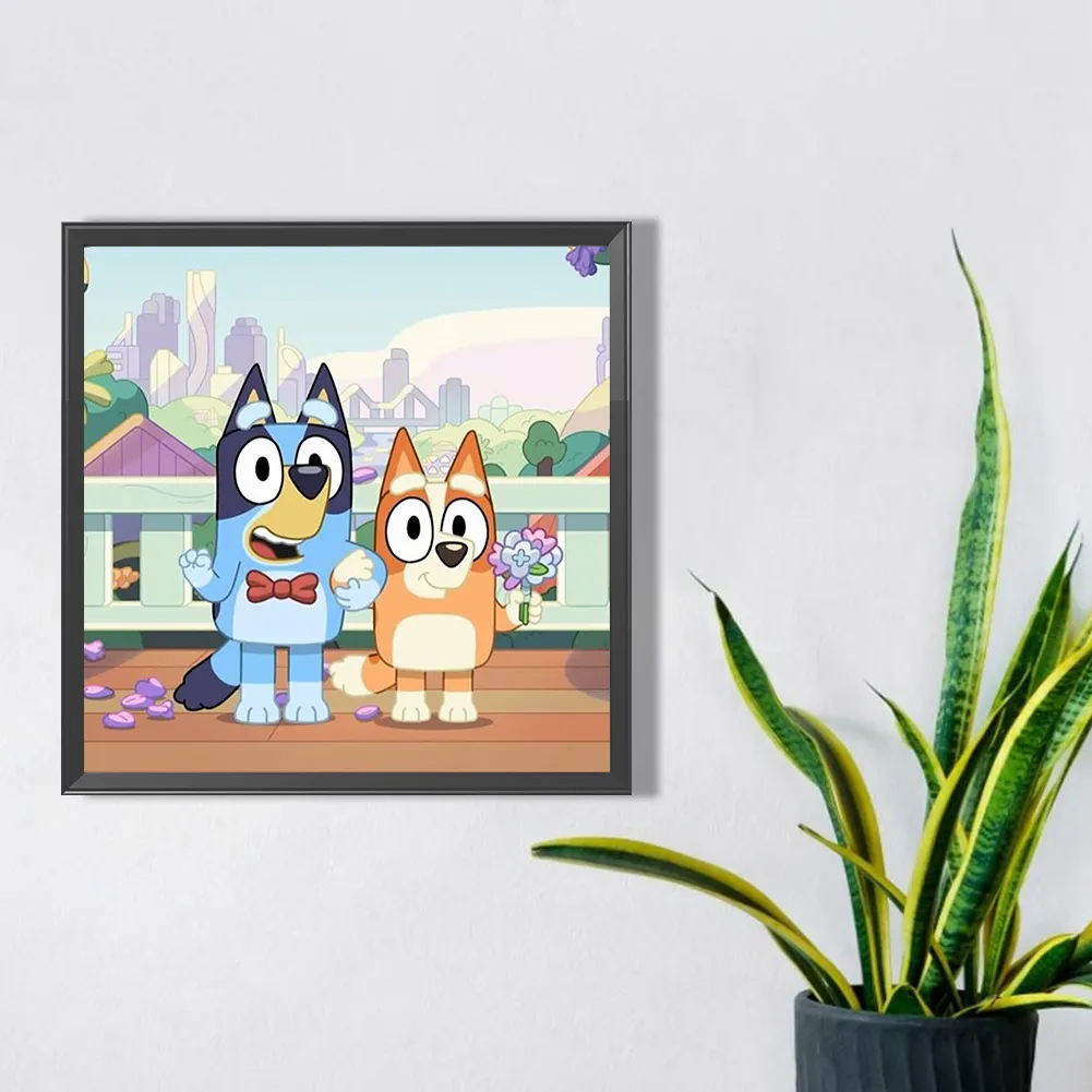 Diamond Painting - Full Round Drill - Bluey(Canvas|30*30cm)