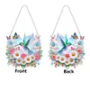 (US Local)Acrylic Special Shape Flowers Hummingbird Cloud Double Sided Effect Diamond Painting Pendant Kit