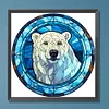 Diamond Painting-DIY Full Round Drill Stained Glass Polar Bear