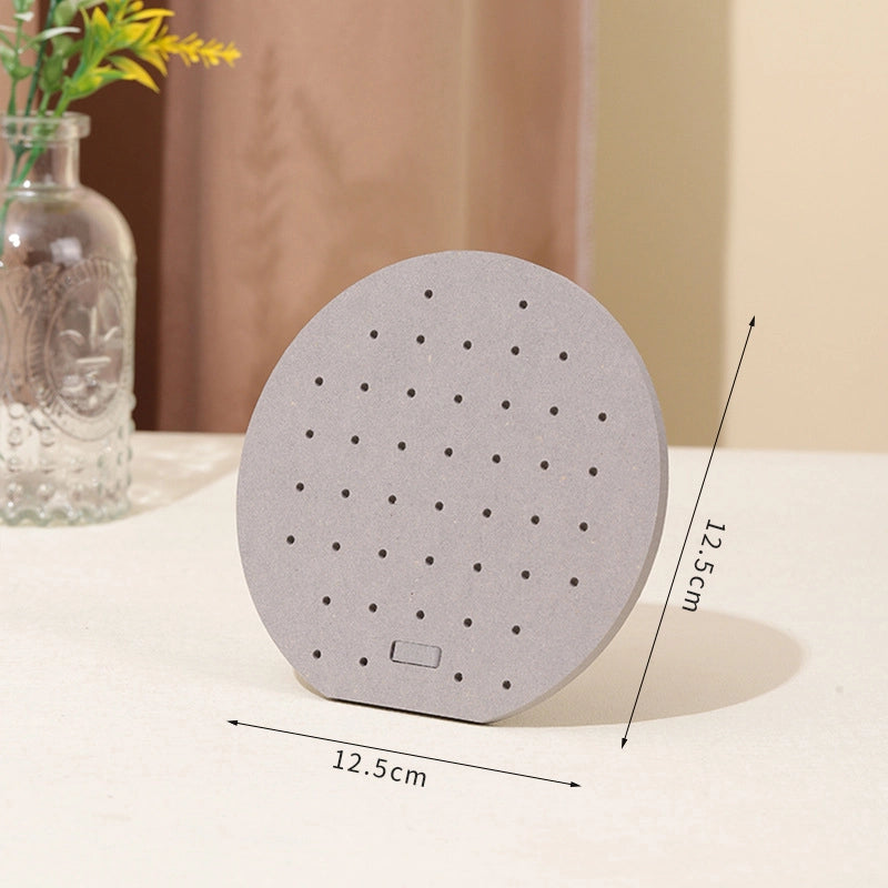 Elegant Solid Color Solid Wood Flannel Jewelry Rack