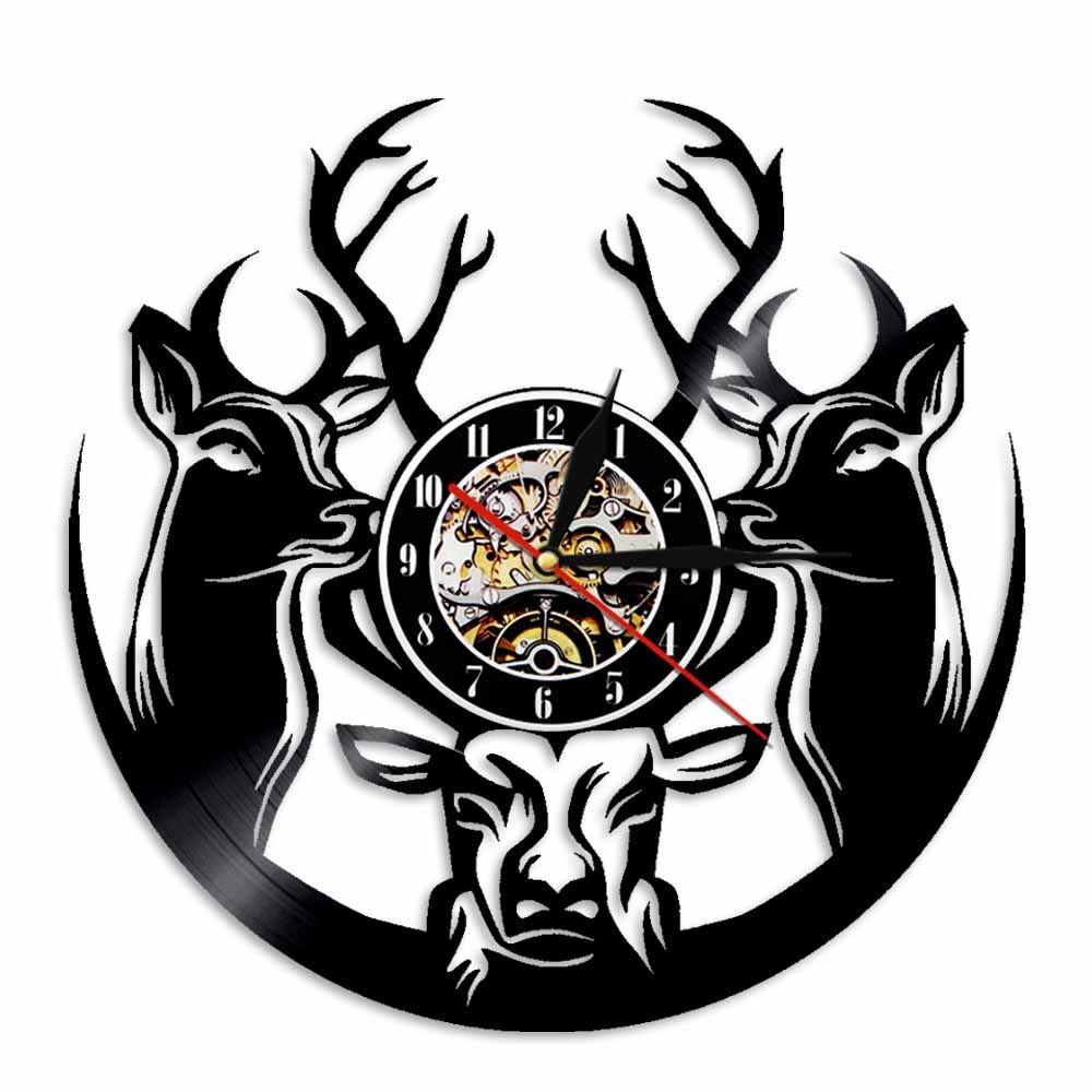 

Woodland Deer Hunter - Vinyl Record Wall Clock - Without LED, 501 Original
