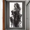 Cat Lady Full 14CT 2 Strands DIY Counted Cross Stitch Kits Large Size 50x100cm Needlework Embroidery Kit for Beginners Adults Gift Home Wall Decor