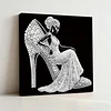 (25x25cm)DIY Lady Framed Handmade Pearl Painting Art Craft Kit Living Home Decor