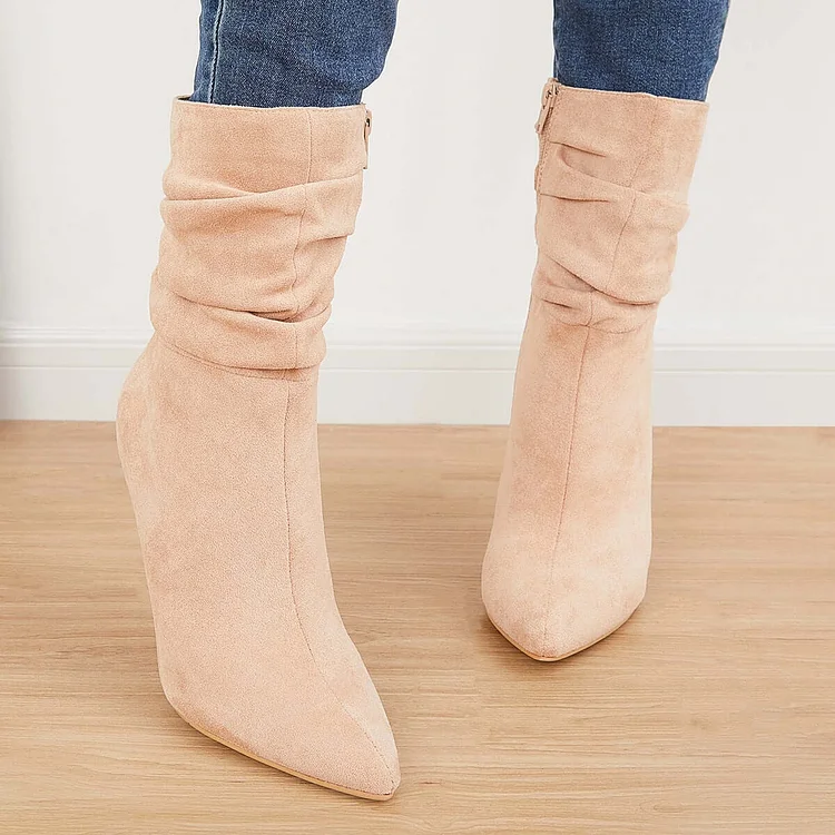 Pointed Toe Stiletto Short Boots High Heel Ankle Sock Booties