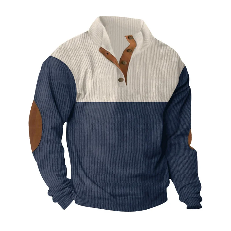 PASUXI Hot selling Men Oversized Hoodie Stripe Corduroy Sweatsuit Activewear Custom Casual Long Coat for Men