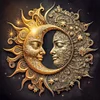 Sun Moon-Full Round Diamond Painting 30*30CM