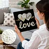 (25x25cm)DIY Pearl Painting Framed Handmade Pearl Material Art Kit Living Room Decor