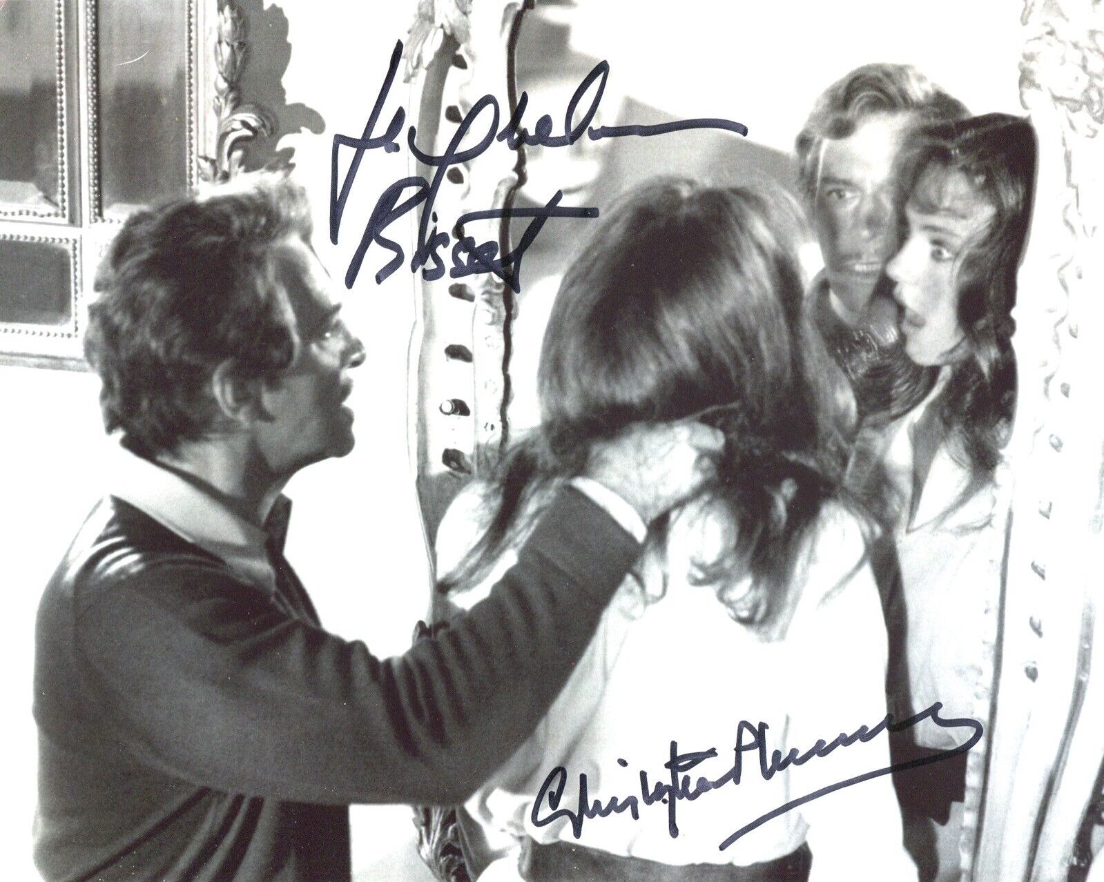 Christopher Plummer & Jacqueline Bissett signed THE SPIRAL STAIRCASE 8x10 Photo Poster painting