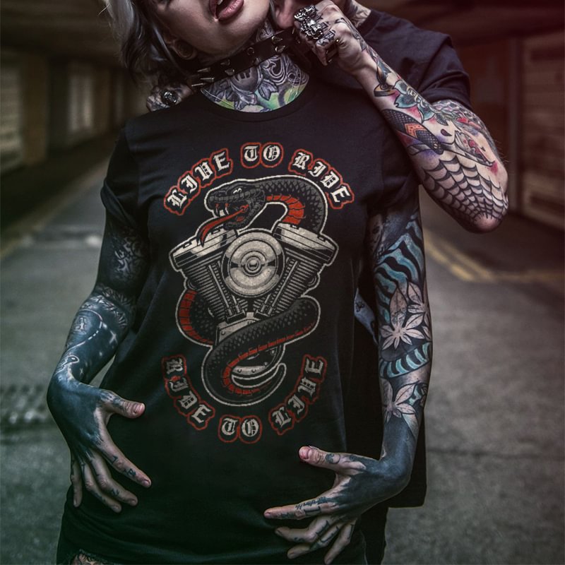 Screw Snake Print Women's T-shirt Designer