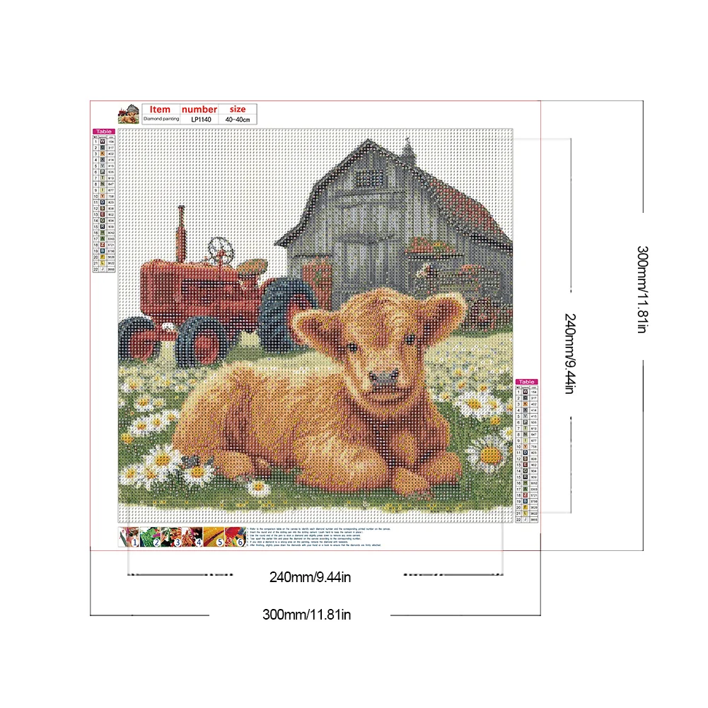 Diamond Painting - Full Round Drill - Calf(Canvas|30*30cm)