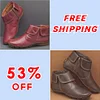 Ladies Casual All Season Zip Round Toe Oversized Rubber Non-Slip Classic Boots