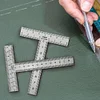 2Pcs T Square Ruler Stainless Steel Drafting Ruler T Ruler Measuring Layout Tool