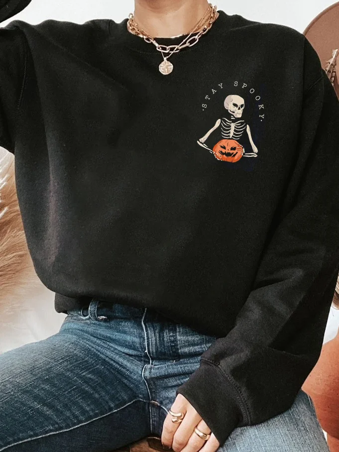 Stay Spooky Minimal Halloween Sweatshirt / DarkAcademias /Darkacademias