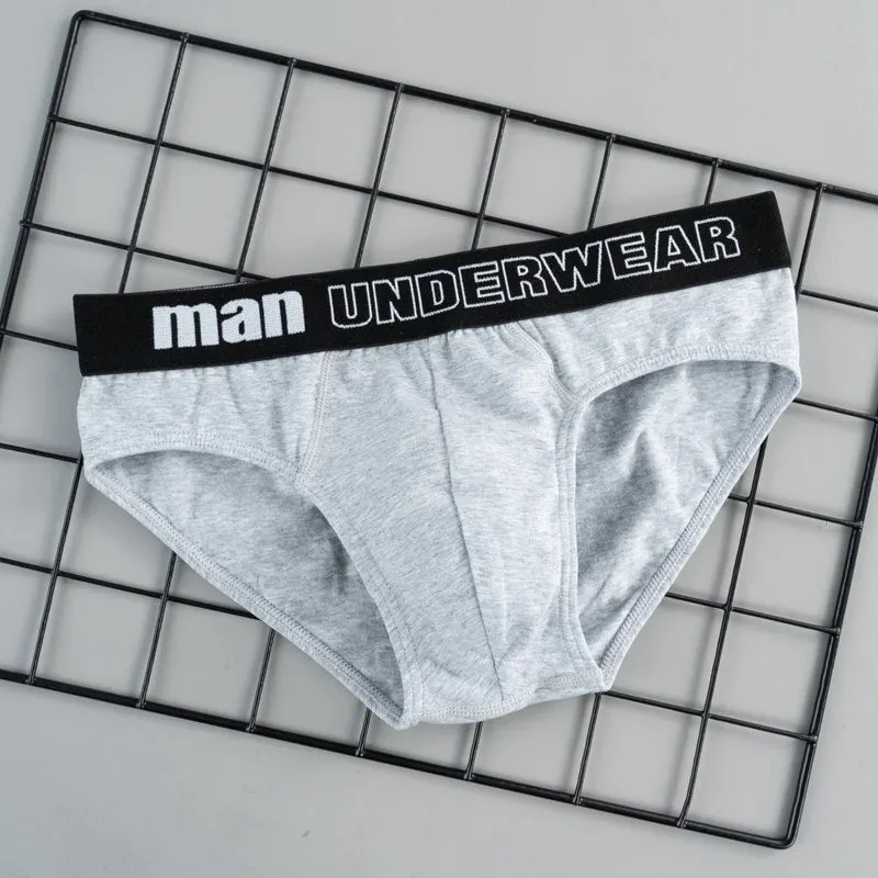 4pcs/Lot Men's Underwear Male Solid Briefs Underpants Comfortable Cotton Panties Mens Bikini Pant Men Sexy Letter Briefs