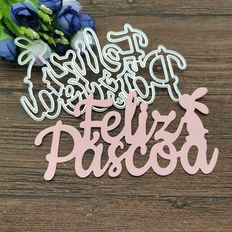 Nigikala rabbit happy Easter lace Metal Cutting Dies Stencils For DIY Scrapbooking Decorative Embossing Handcraft Template