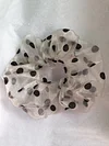 Gauze Polka Dot Ponytail Holder Headwear
