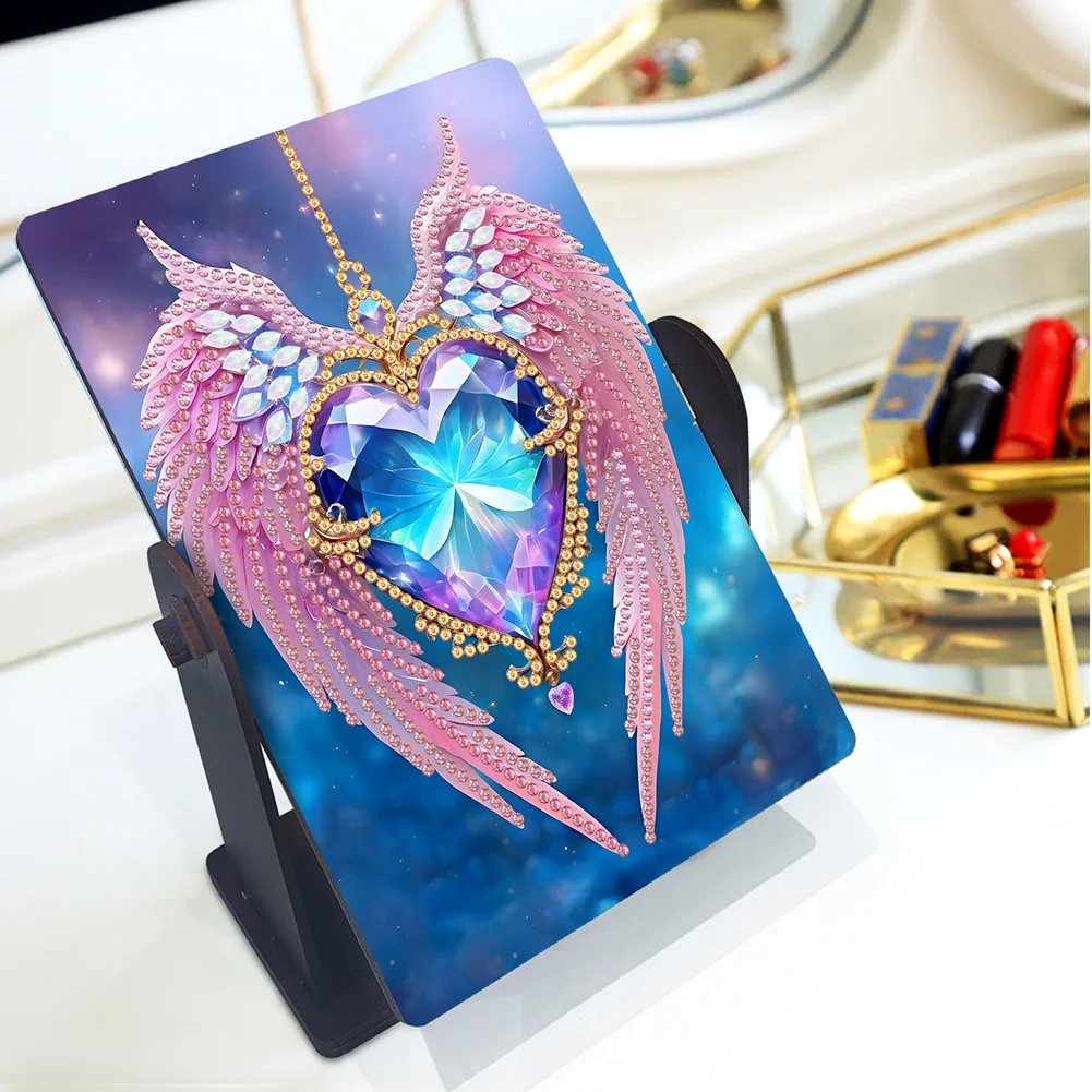 DIY Jewel Wings Special Shape Diamond Painting Table Top Mirror Kit for Adults Beginners