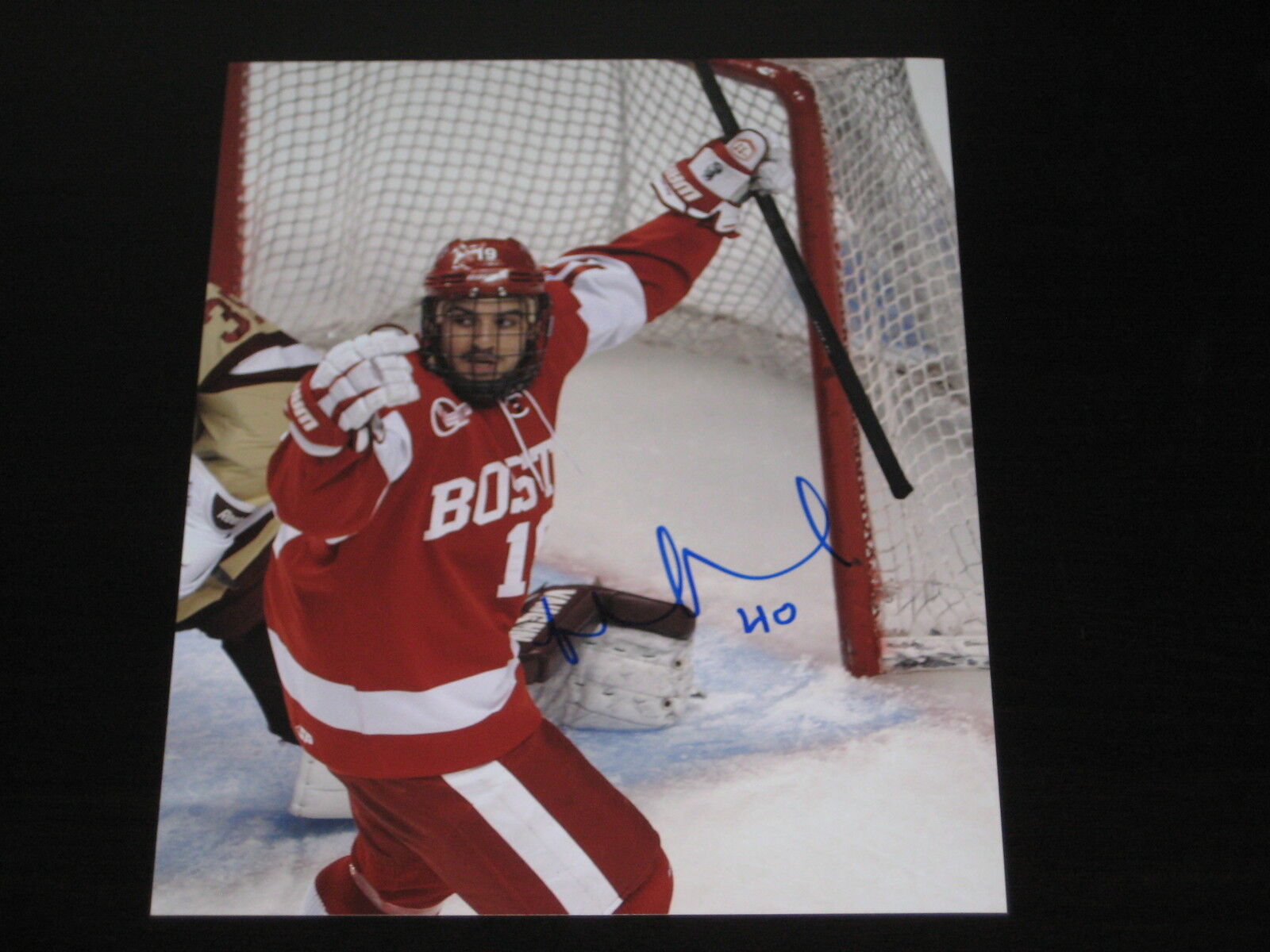 MATT NIETO autographed BOSTON COLLEGE Goal