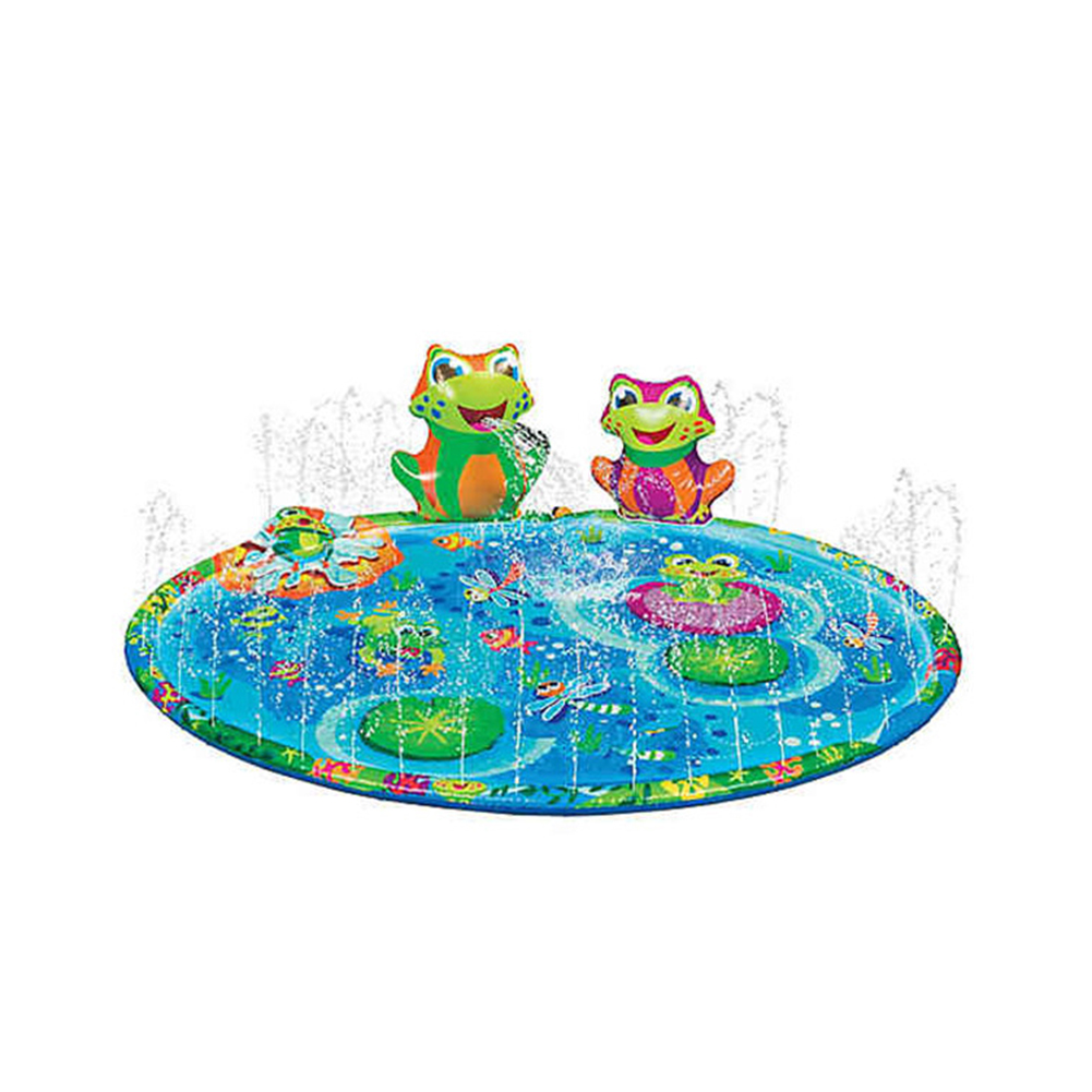

Kids Sprinkler Cushion Summer Play Water Mat Outdoor Lawn Frog Splash Pad, 501 Original