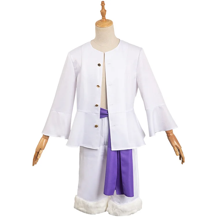 One Piece Nika Sun God Luffy White Outfits Cosplay Costume Suit