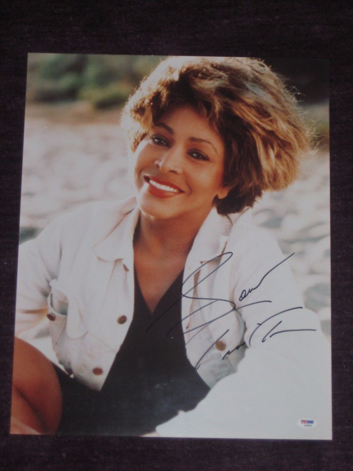 TINA TURNER Signed 16 x 20 Photo Poster painting with PSA COA