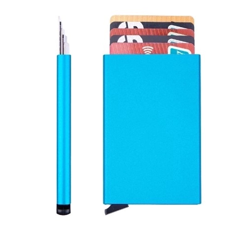 Unisex Solid Color Alloy Open Card Holders