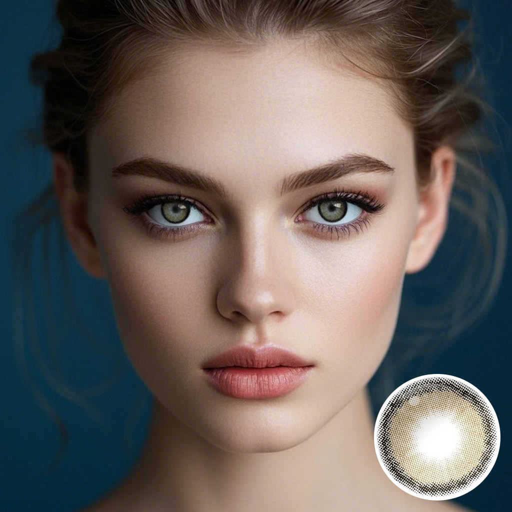 Roze Beige Brown Contact Lenses
