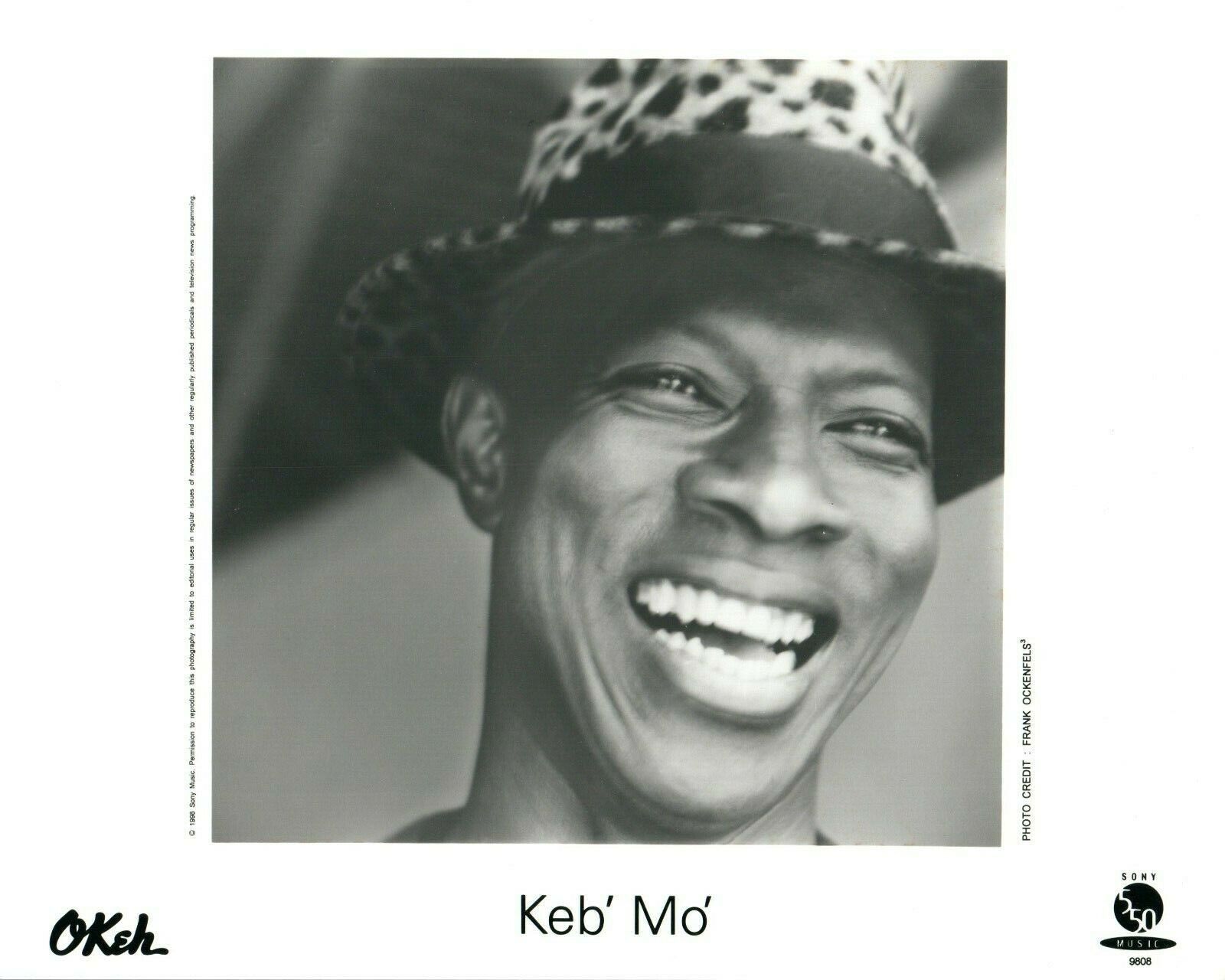 KEB MO Blues Music 8x10 Promo Press Photo Poster painting Sony Music 1998