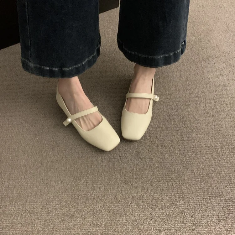 Churchf Churchf Head Mary Jane Shoes Women's Shoes 2024 Spring And Autumn New Thick With A Word With French Skirt Temperament Single Shoes