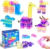 40 PCS Sensory Soft Building Blocks for Toddlers, Montessori Squishy Stacking Toy Set for Kids, Squeezable & Stretchable Early Learning Construction Playset, Multicolor Puzzle Blocks for Creative Play