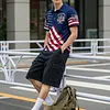 America 250th Anniversary American 1776-2026 Shirt Breathable Stylish Printed Polo Shirt Multi-Purposes Versatile Patriotic Polo Shirt for Friends Family Patriotic Compatriots