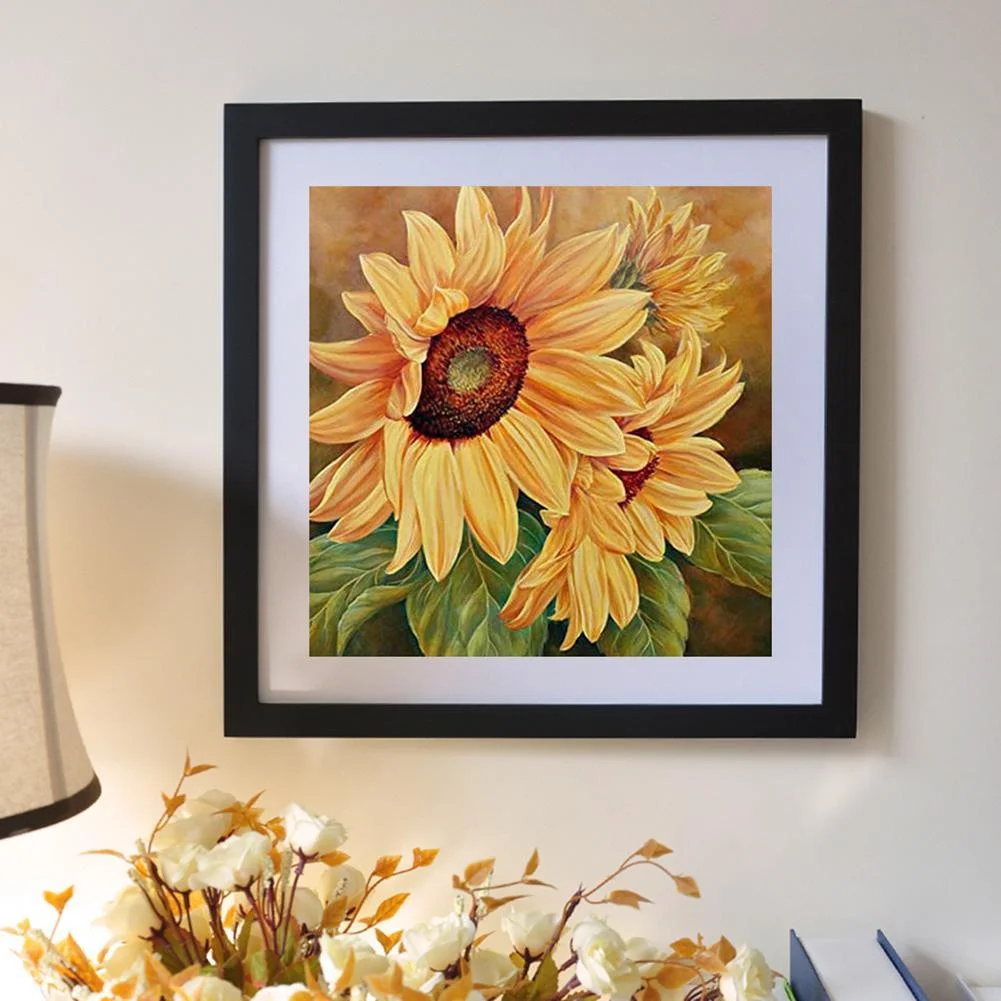 Diamond Painting - Full Round Drill - Sunflower(30*30cm)