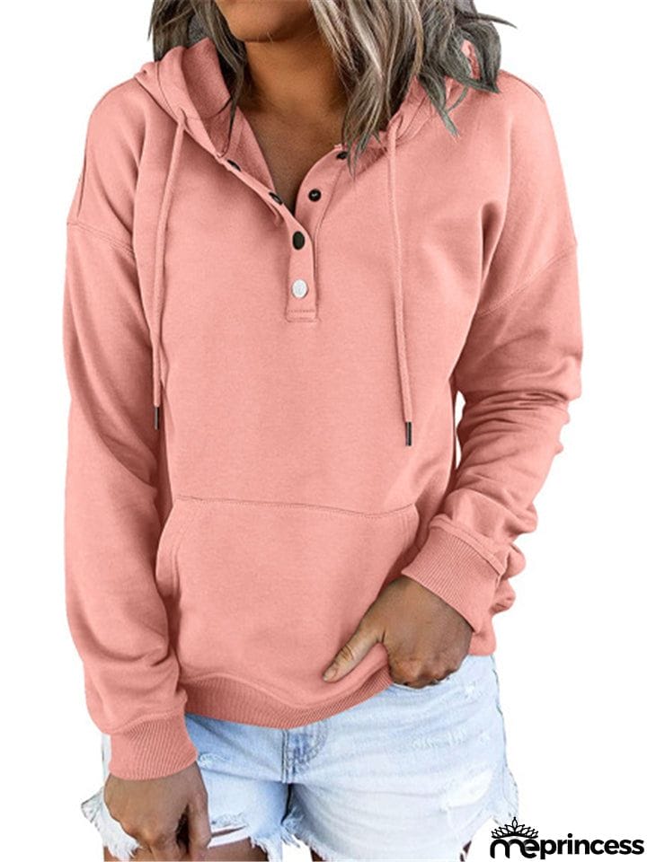 Women's Fashion V Neck Hoodies With Pockets