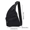 Anti Theft Travel Bag Multi-pocket Chest Bag Waterproof for Women Men (Black)