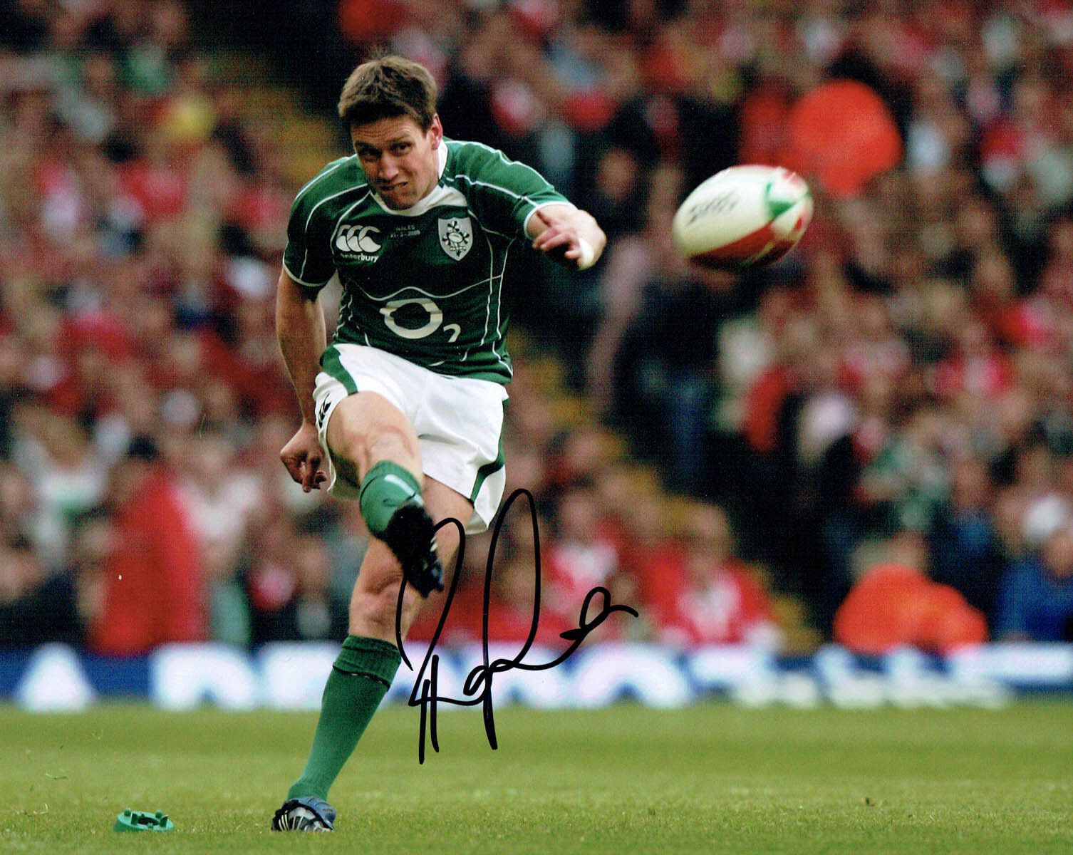 Ronan O'GARA Signed Autograph 10x8 Photo Poster painting AFTAL COA Ireland Rugby Union