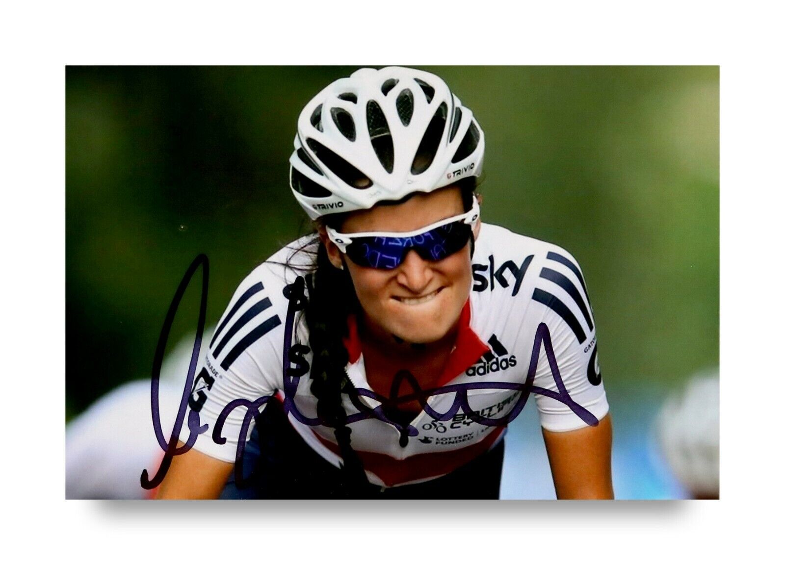 Lizzie Deignan Armitstead Signed 6x4 Photo Poster painting Road Race Cycling Autograph + COA