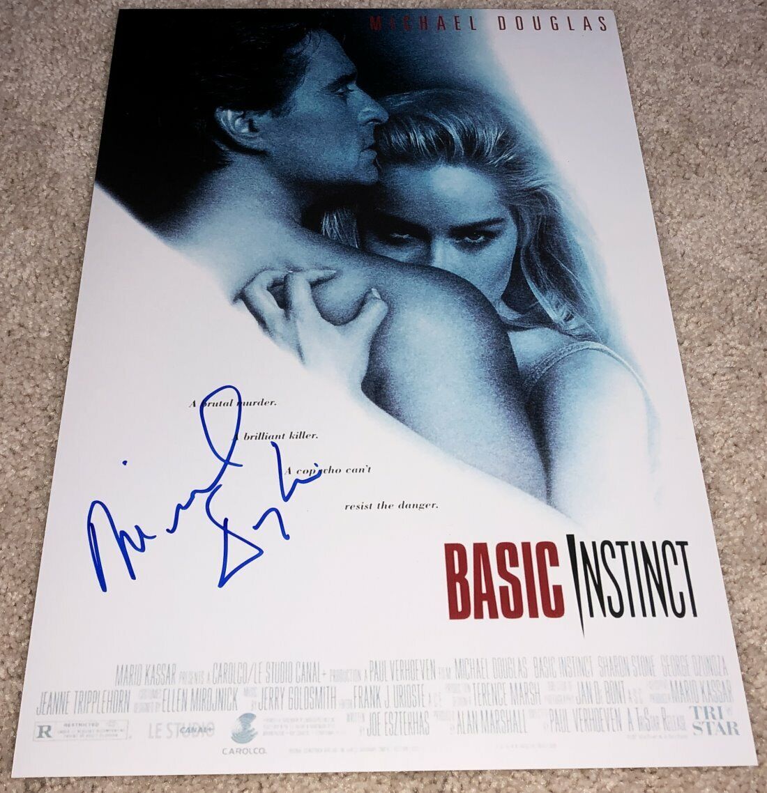 MICHAEL DOUGLAS SIGNED AUTOGRAPH BASIC INSTINCT 12x18 Photo Poster painting POSTER w/EXACT PROOF